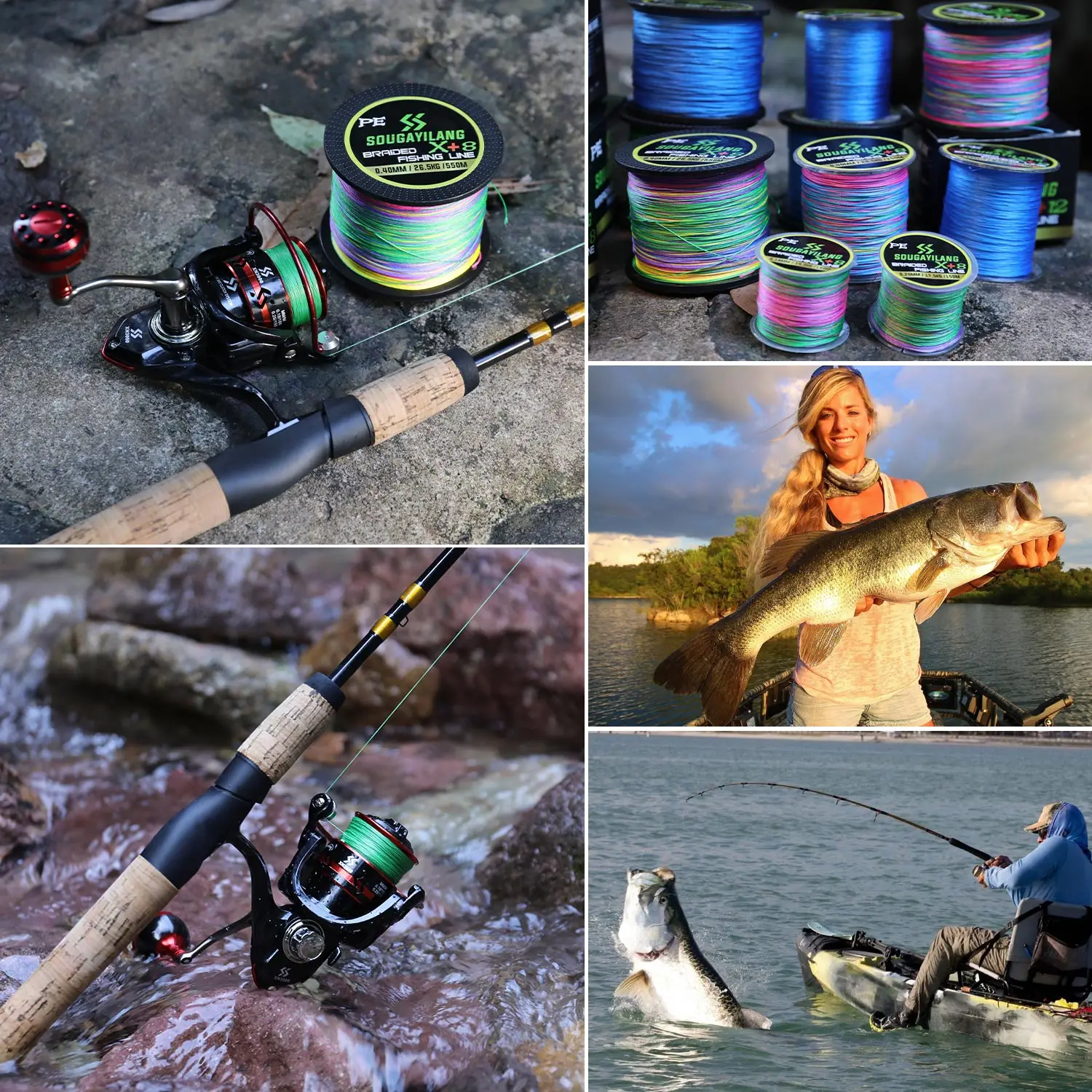 Sougayilang X8 Línea de Pesca Trenzada Resistente a la Abrasión - imagen 3