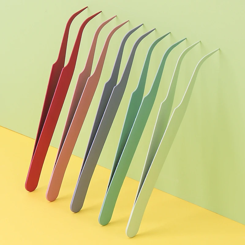 مسمار ديكور فني الرموش الملقط معكرون الملقط رمش تمديد سجل القصاصات ملصق الشريط اختيار DIY بها بنفسك الفولاذ كليب عدد وأدوات