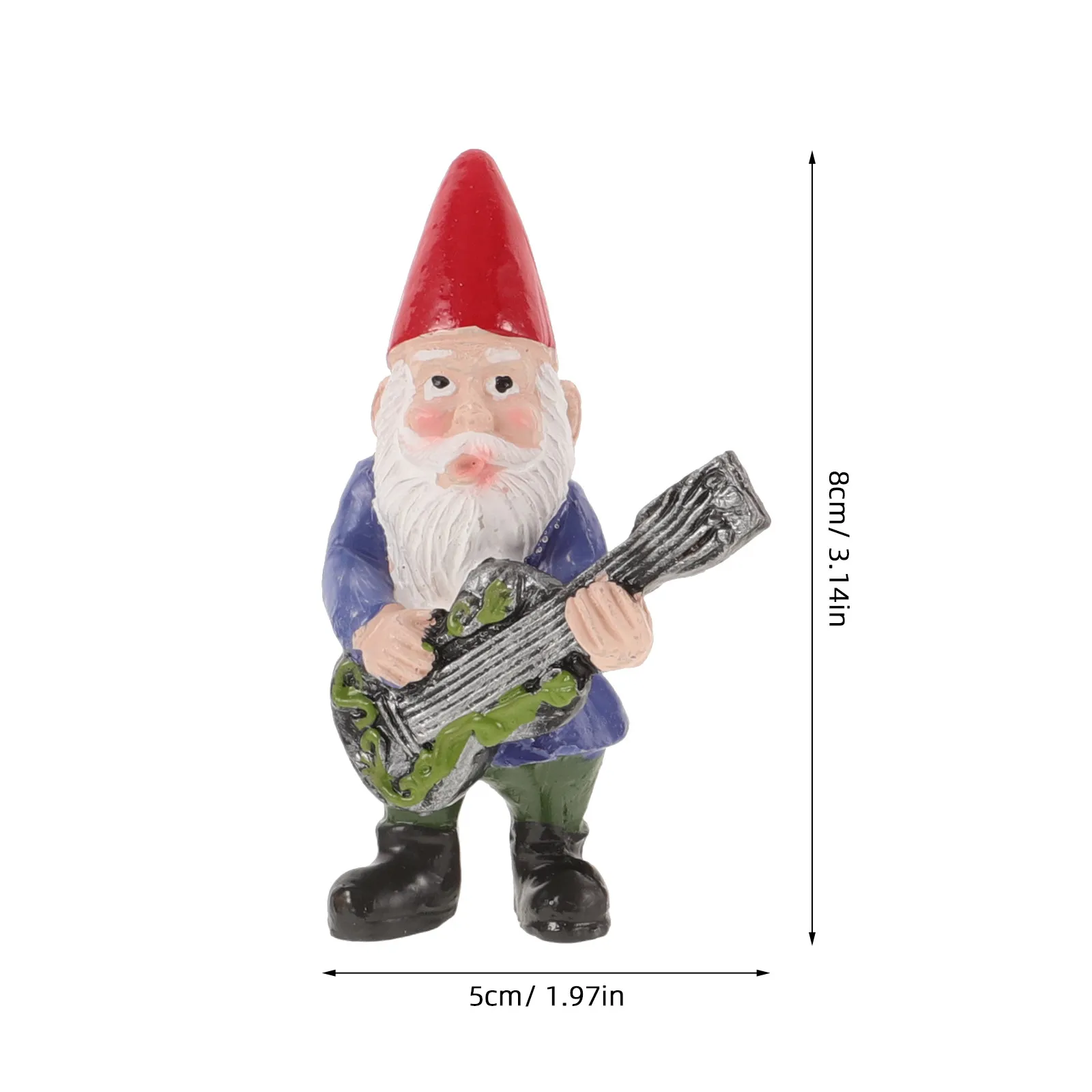 4Pcs Mini Music Band Gnome Statues Resin Garden Decor Lightweight Funny Gesture Outdoor Indoor Home Office Lawn Villa Party Xmas