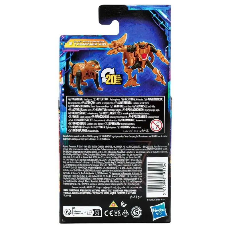 Takara tomy transformadores legado núcleo unido classe besta guerras ii universo tasmania criança figura de ação de 3.5 polegadas presente f8518