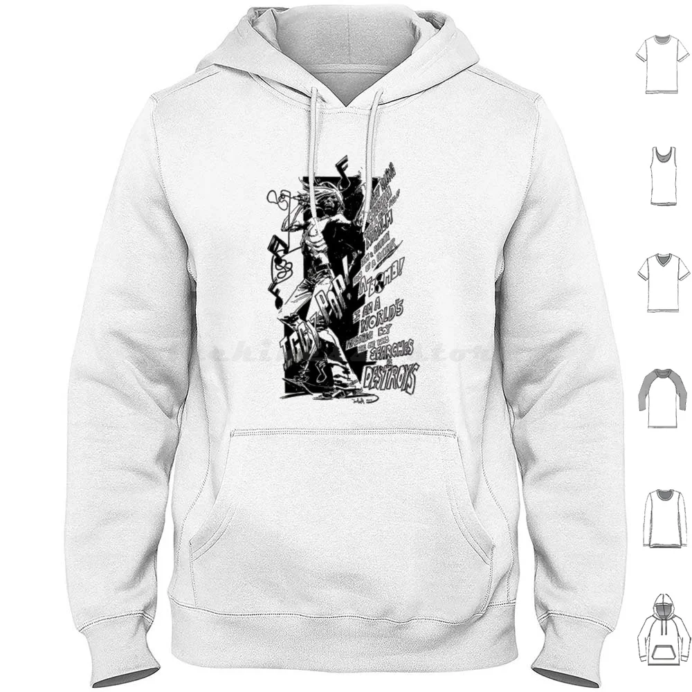 Godfather Of Punk Hoodies Long Sleeve Band Indie Iggy Pop The The Stooges Iggy Pop The The Stooges Iggy Pop The The