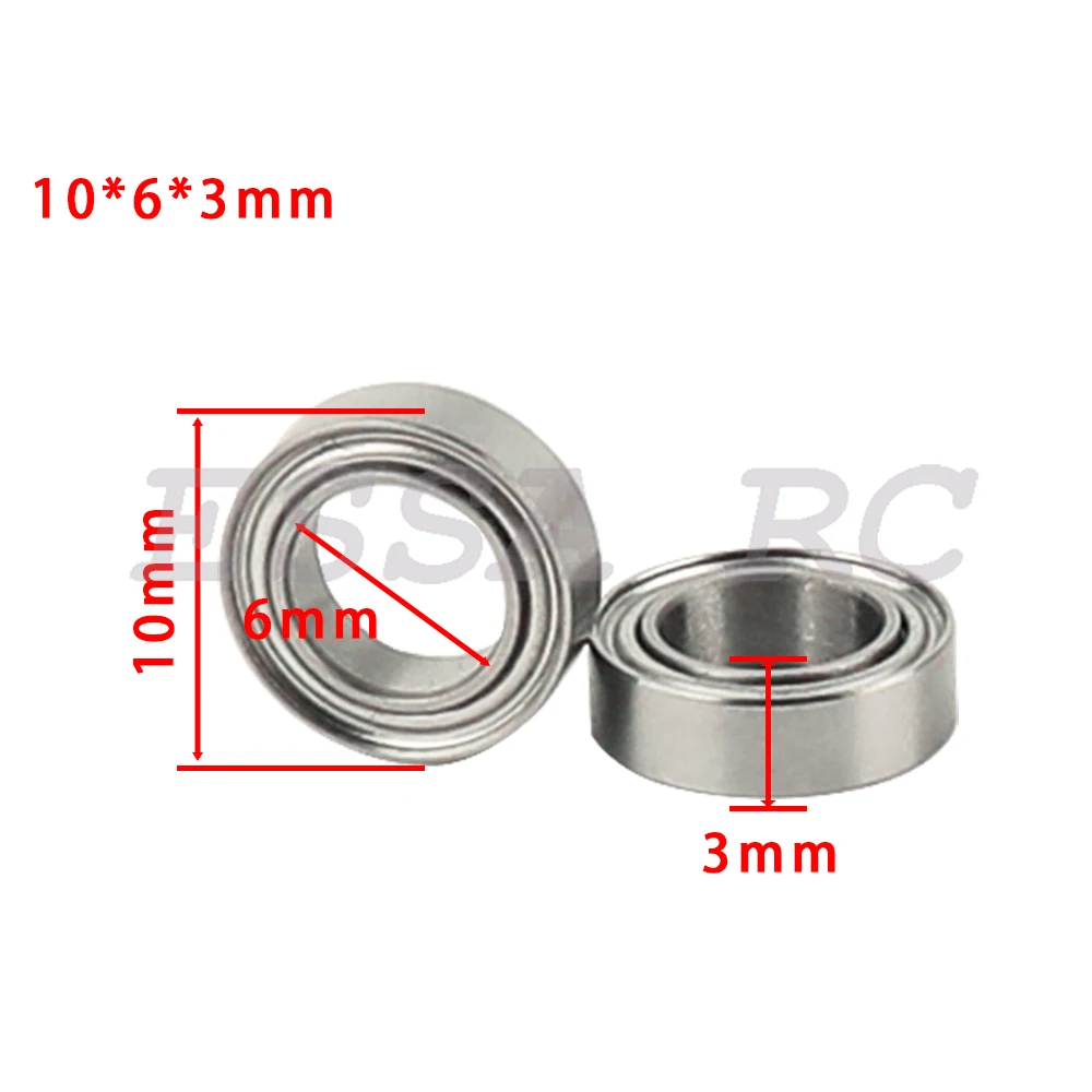 4pcs/lot RC Car Chrome Steel Sealed Bearing Kit 6x3x2 3x6x2 10x5x4 5x10x4 10x6x3 6x10x3 12x6x4 12x8x3.5 15x10x4 16x8x5 8x16x5 mm