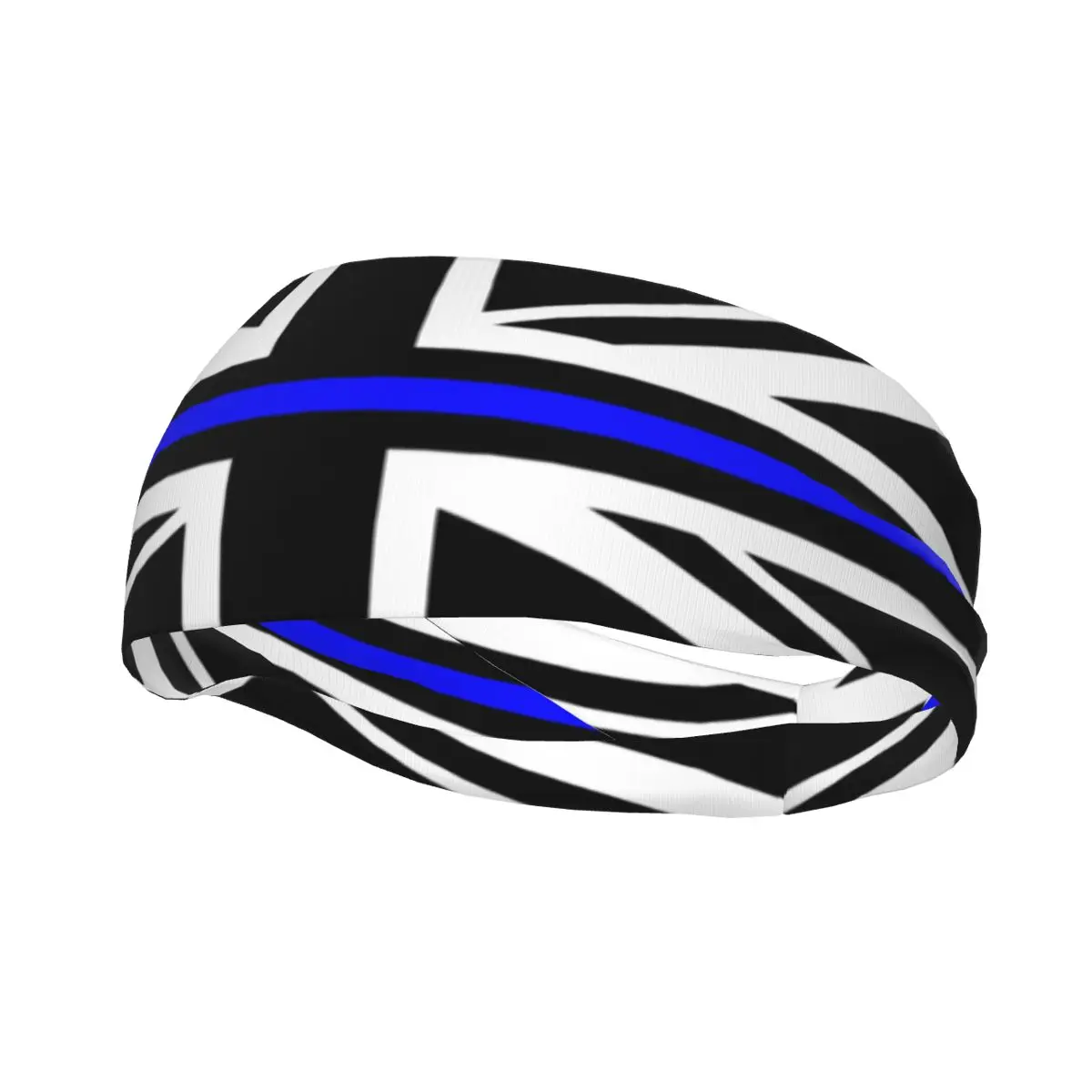 Headband Thin Blue Line Flag United Kingdom Headwrap Hairband for Tennis Gym Fitness Headwear Hair Accessories