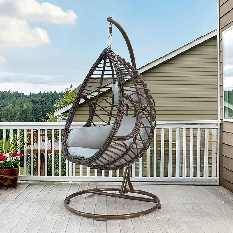 

Customizable Outdoor Swing Rattan Casual Hanging Basket