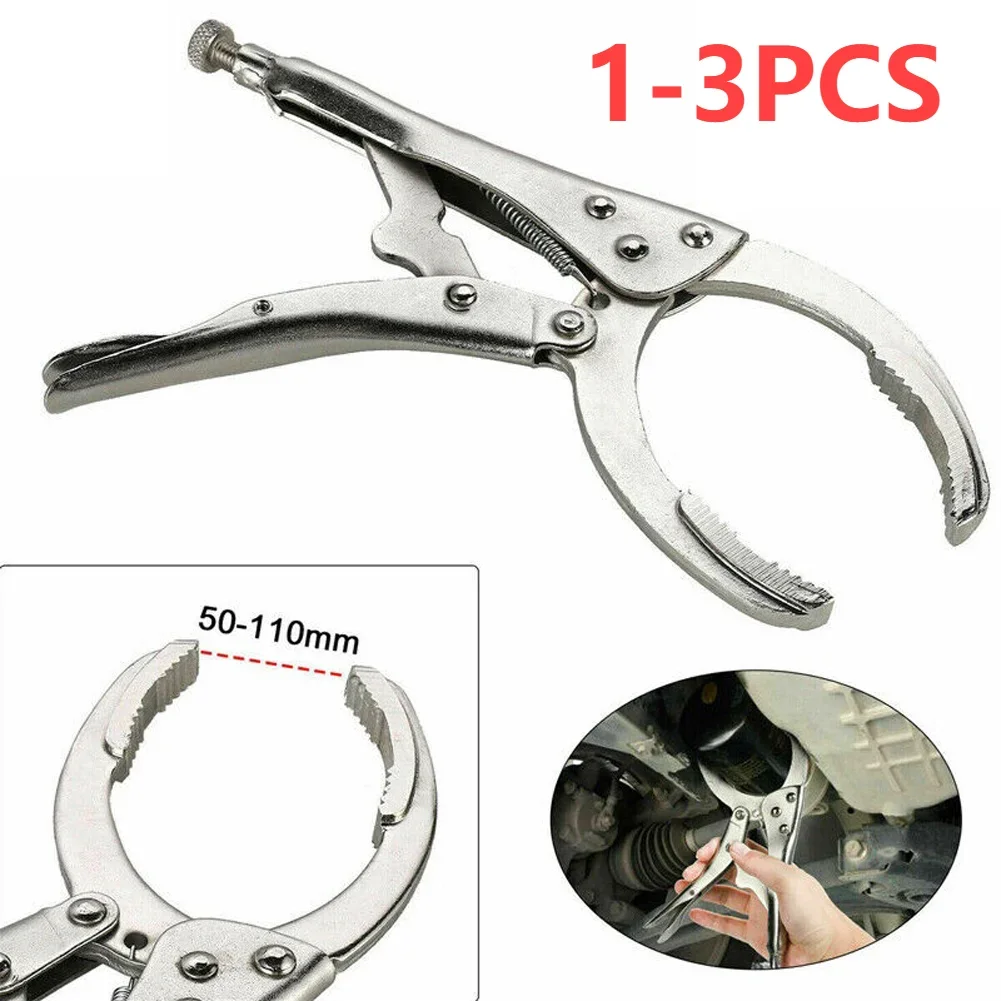 1-3pcs Adjustable Oil Filter Wrench Removal Tool Locking Pliers Hand Remover Clamp Filter Wrench Oil Filter Disassembly Tools