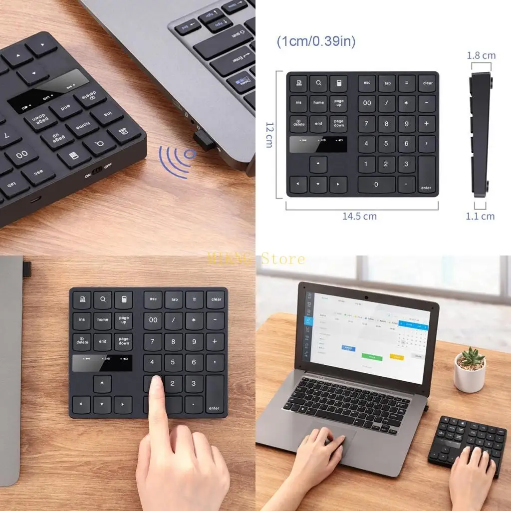 Mini ordenador portátil con teclado numérico 35 para llave, 2,4G, carga USB, portátil, Keyboa, mejor venta