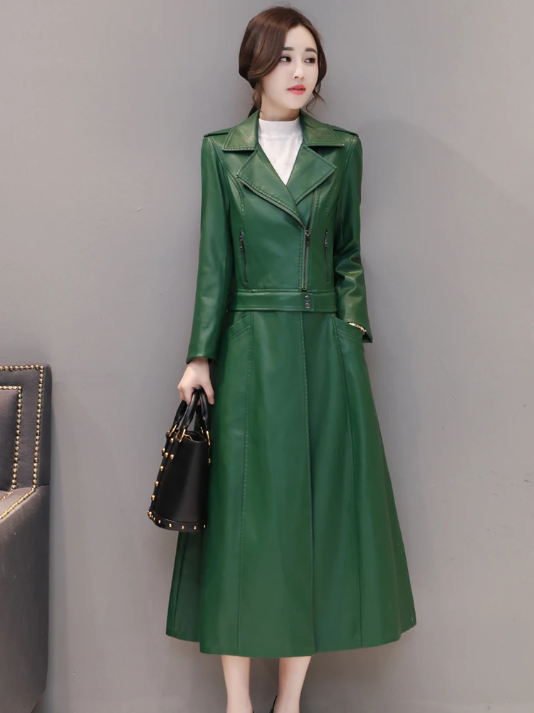 Nuovo Cappotto Antivento in Vera Pelle di Pecora da Donna Sle Haifeng, Versione Coreana Slim Fit a Mezza Lunghezza, per Primavera e Autunno