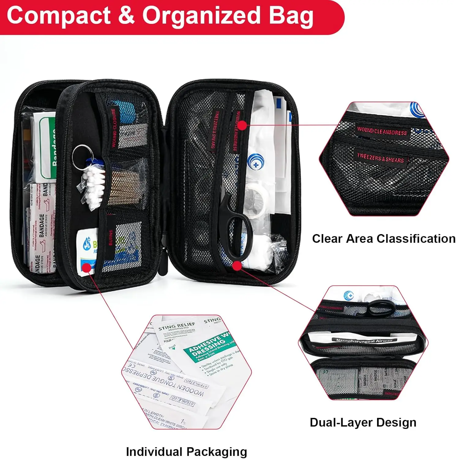 First Aid Kit,All-Purpose Tactical Emergency Kit In The Car Military Acessories Survival Kits Camping Medical Bag