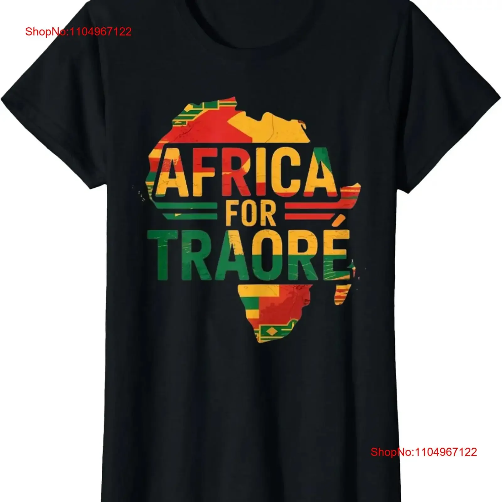 Burkina Faso África africana para Ibrahim Traore Afro camiseta de cuello redondo para mujer vintage lavada versátil ligeramente gráfico