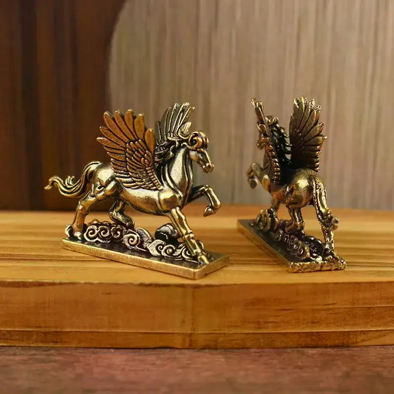 2026 Chinese Zodiac Horse Statue Bronze Horse Desktop Decoration Living Room Tea Table Sculpture Metal Craft Home Decorations