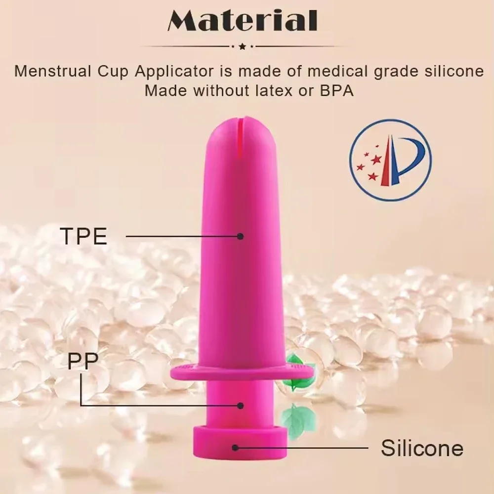 Applicator Tool for Menstrual Cups for Easy Insertion Reusable Period Cup Applicator Eco Friendly Works with Most Menstrual Cups