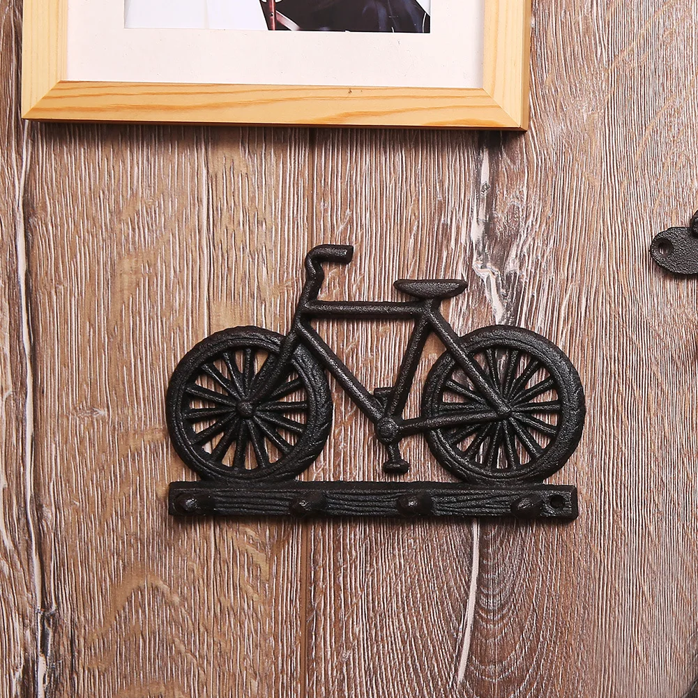 American Country Style Cast Iron Bike Hook, Motorcycle Hook, Wall Hanging Coat Hook on Wall, Retro Creative Wall