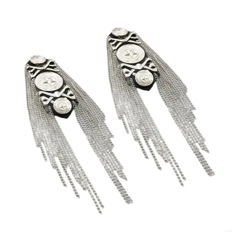 Fringe Shoulder Epaulets Handmade Shoulder Jewelry Tassels Epaulettes Clothing Accessories Epaulet Shoulder Brooches 6XDA