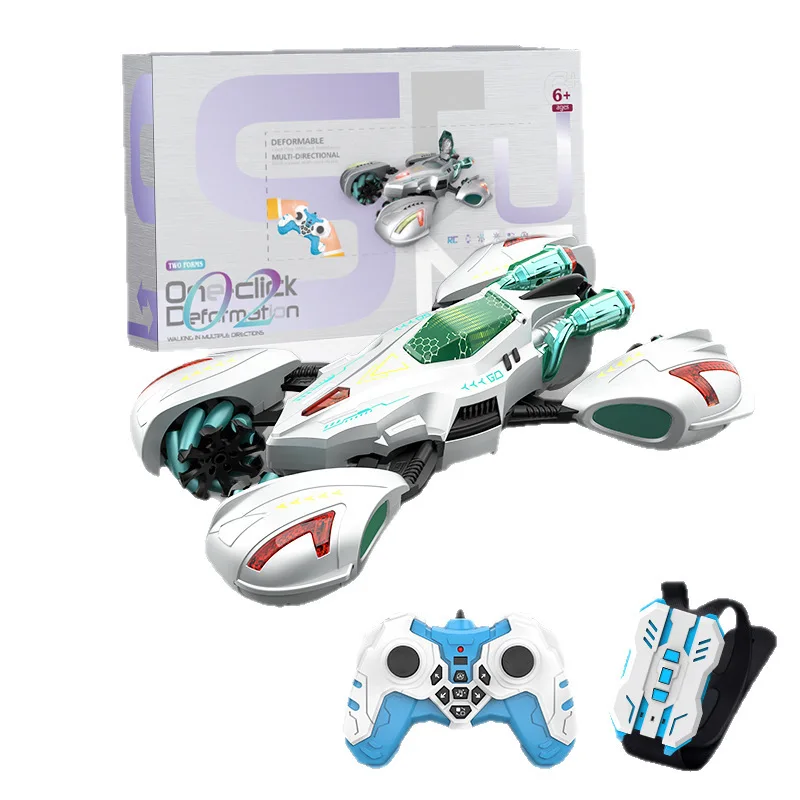 2.4G Stunt Rc Car 4WD Trasformando Robot Controllo Remoto Marciapiede Auto Da Corsa Gesto Rilevamento Elettrico Giocattoli Esterni Veicolo Da Deriva