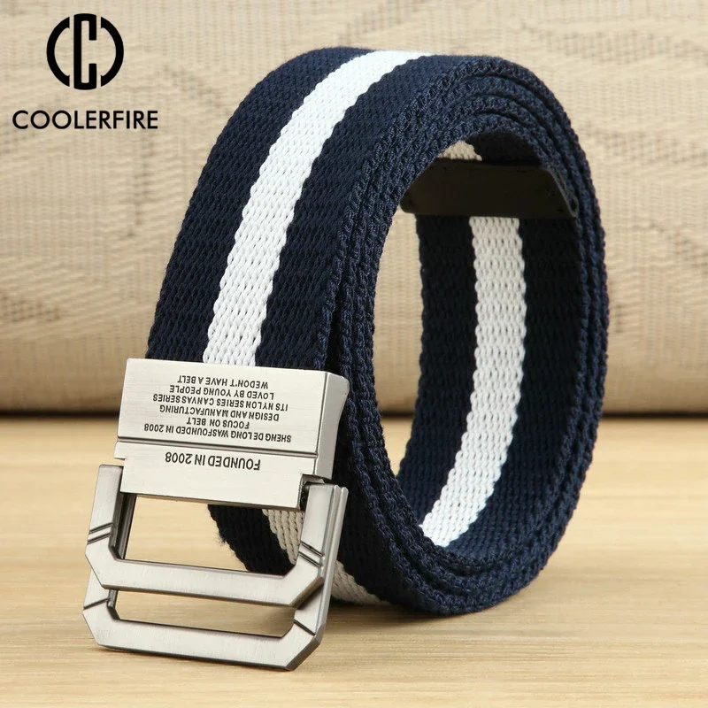 

Men Webbing Belts Striped Casual Casual Waist Belts for Men Comfortable Waistband Soft Canvas High Quality Strap Men HB017