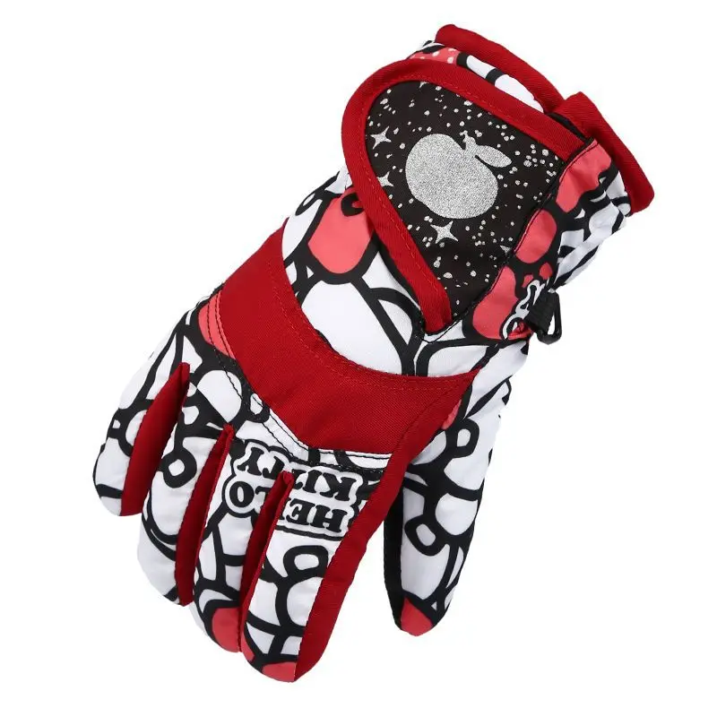 Guantes cálidos impermeables para niños y niñas, manoplas profesionales de esquí, nieve, a prueba de viento, esquí, Snowboard, 3-7 años, Invierno