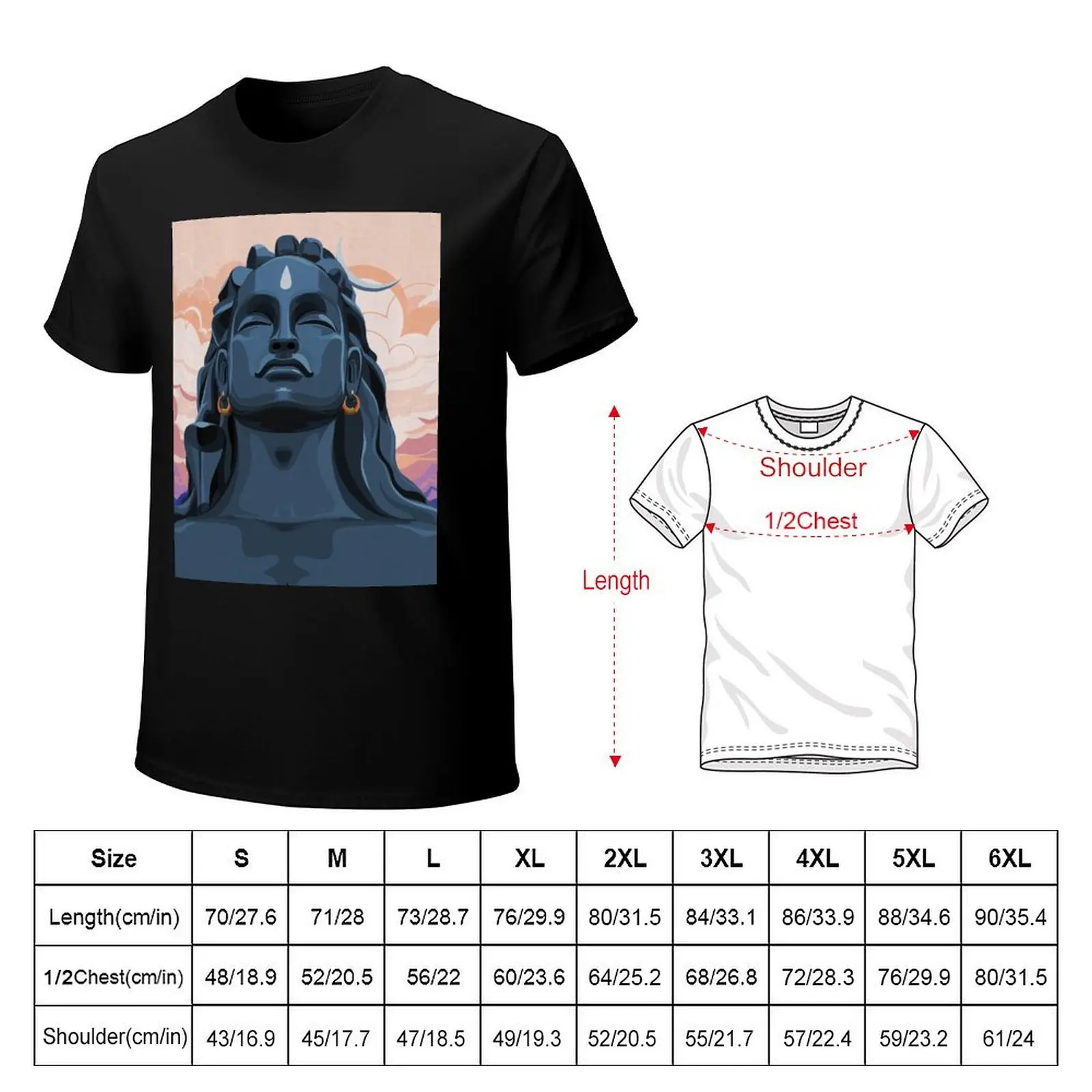 Adiyogi Shiva - The Source of Yoga Meditation T-Shirt Moisture Wicking Athletic T-Shirt