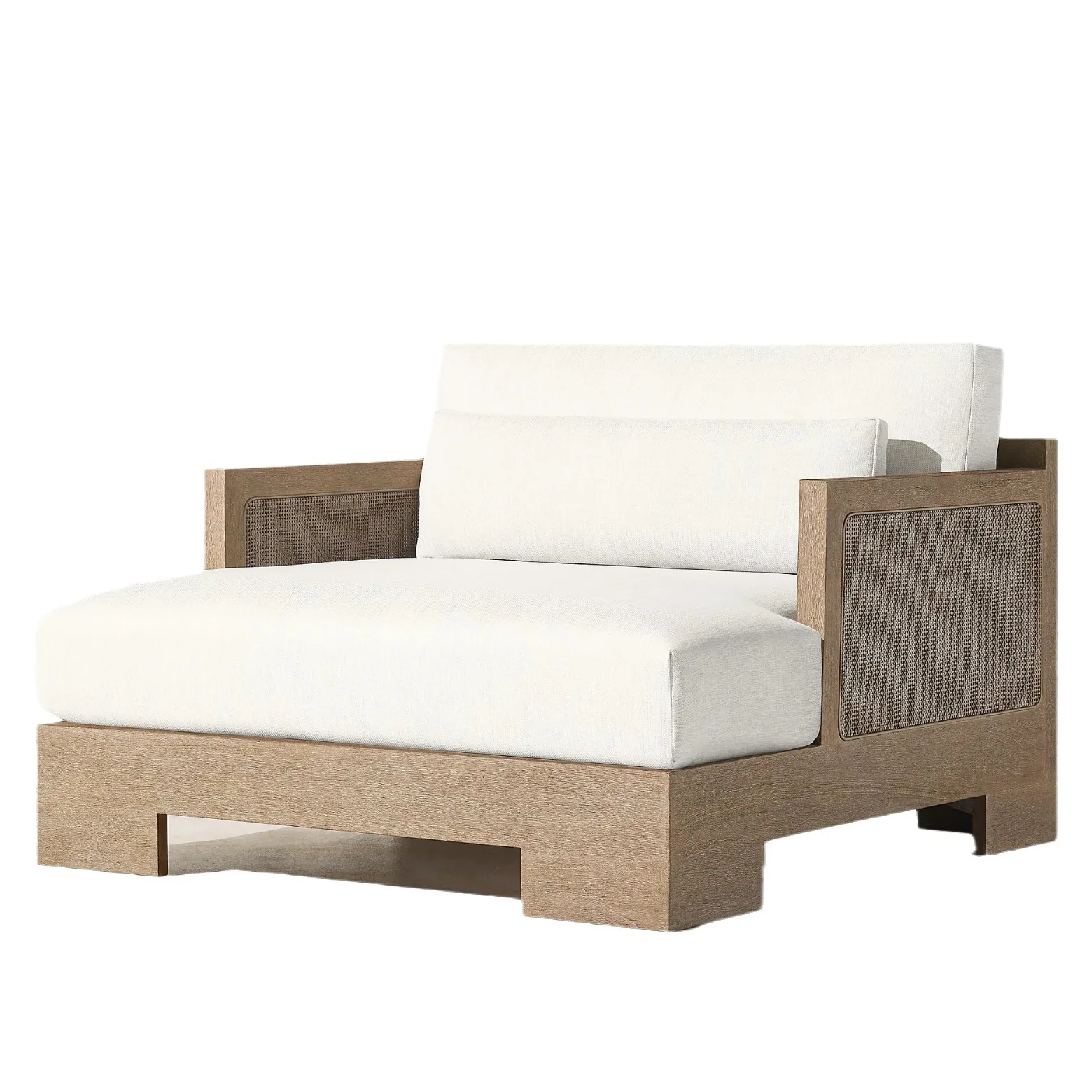 

Customizable outdoor teak sofa patio rattan chair