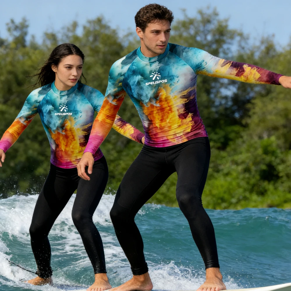 Surfing Shirt Long Sleeve Men Women Rash Guard Sailing Top Wear Luxury Beach Swim Sportswear for Water Sport Fishing Touring