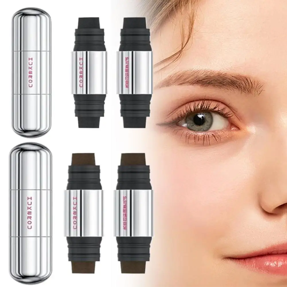    Hukerou Kapsel-Eyeliner, universeller schwarzbrauner Eyeliner-Stift, wasserdicht, schweißfest, schnell trocknend, nicht verschmiert, perfektes Geschenk-Make-up
