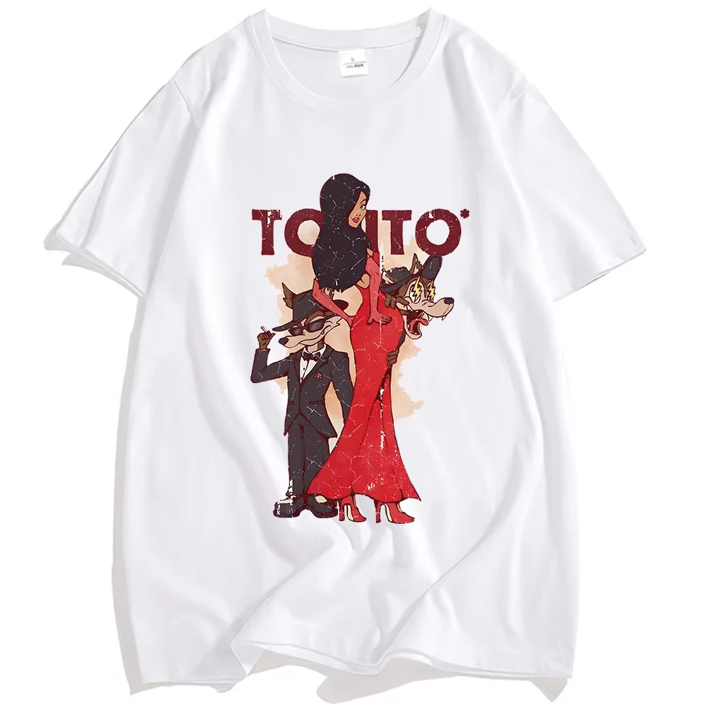 Camiseta gráfica J Balvin TONTO, camiseta de Ryan Castro, camisetas de algodón de manga corta de verano, ropa informal Unisex, mercancía gráfica holgada