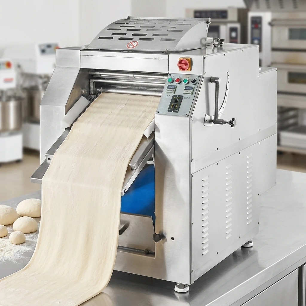 for-Automatic Bread Dough Sheeter Machine Pizza Dough Sheeting Machine with Thickness Adjustment