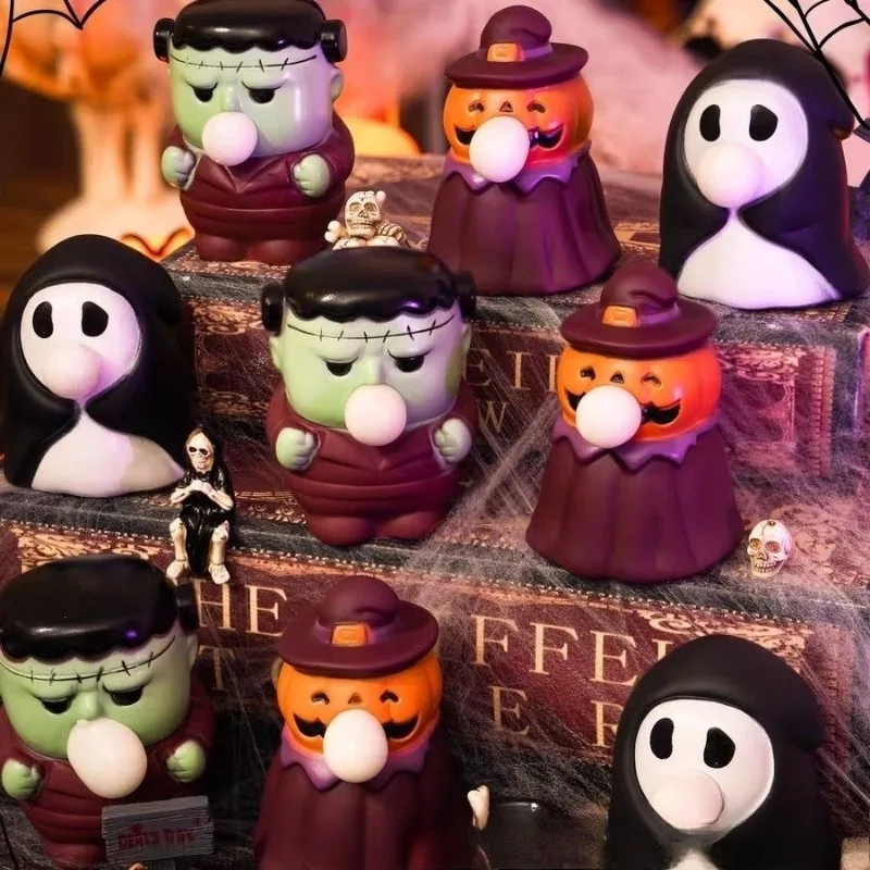 New Pumpkin Ghost Stress Relieving Pinching Toy Cute Stress Relieving Soft Blowing Bubble Fidget Pinching Halloween Toy Gift