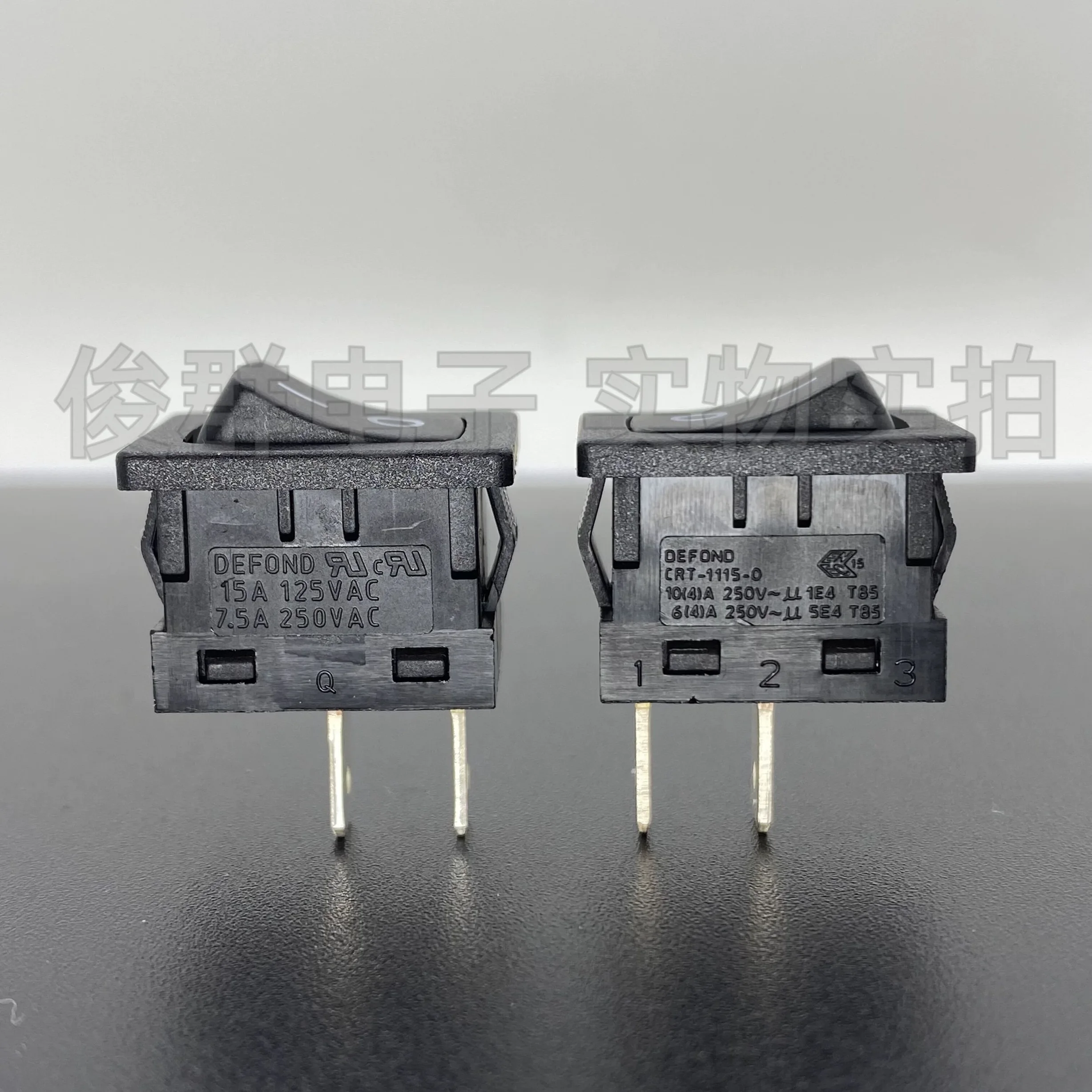 10pcs/lot  New original CRT-1115-0 CRT-1115-O DEFOND Reset Boat Rocker Switch 2-Pin 2-Step Power Button 250V 10A