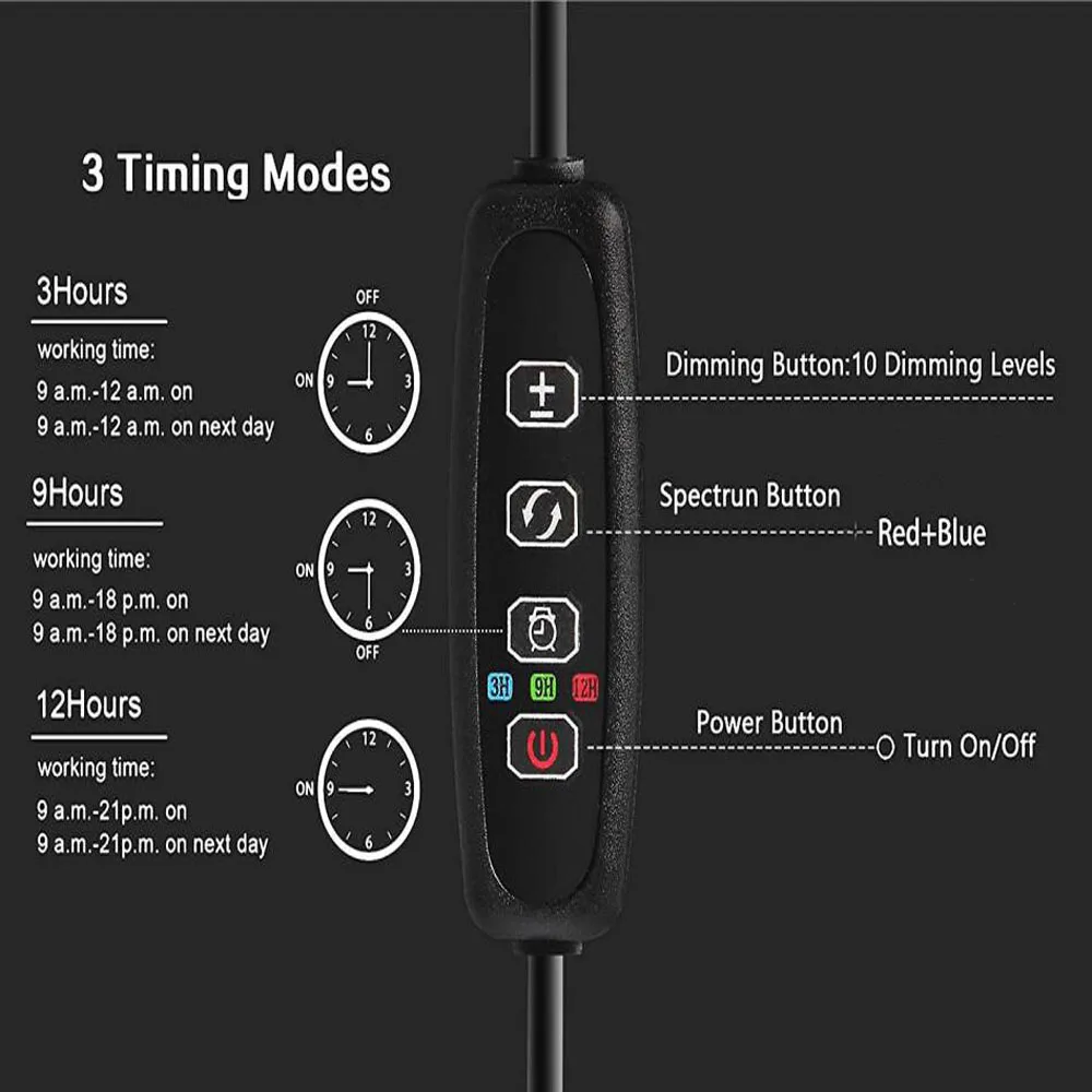 ترايبود USB فيتو مصباح الطيف الكامل الزراعة المائية لمبة LED تنمو ضوء النباتات الداخلية مصباح الدفيئة الخضار زهرة Phytolamp تنمو صندوق #2
