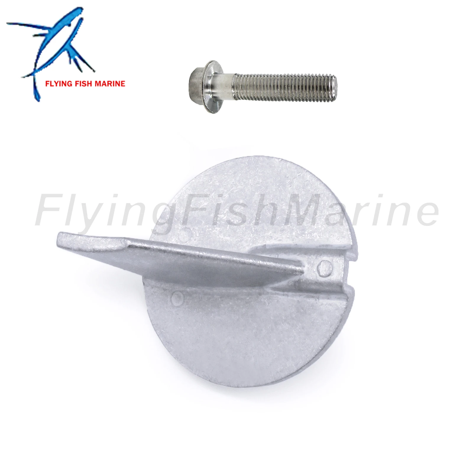 Boat Engine 6E5-45371-01 Aluminum Alloy Tab Trim Anode for Yamaha Outboard Motor 115HP-225HP 2/4-stroke, fit Sierra 18-6097