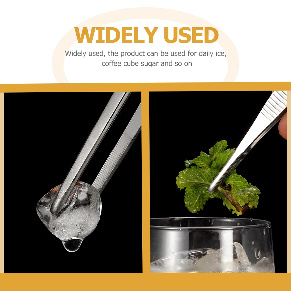

Stainless Steel Tong Thickened High Gloss Rust Resistant Lightweight For Ice Sugar Bar Party Home Restaurant Use Ice Cube