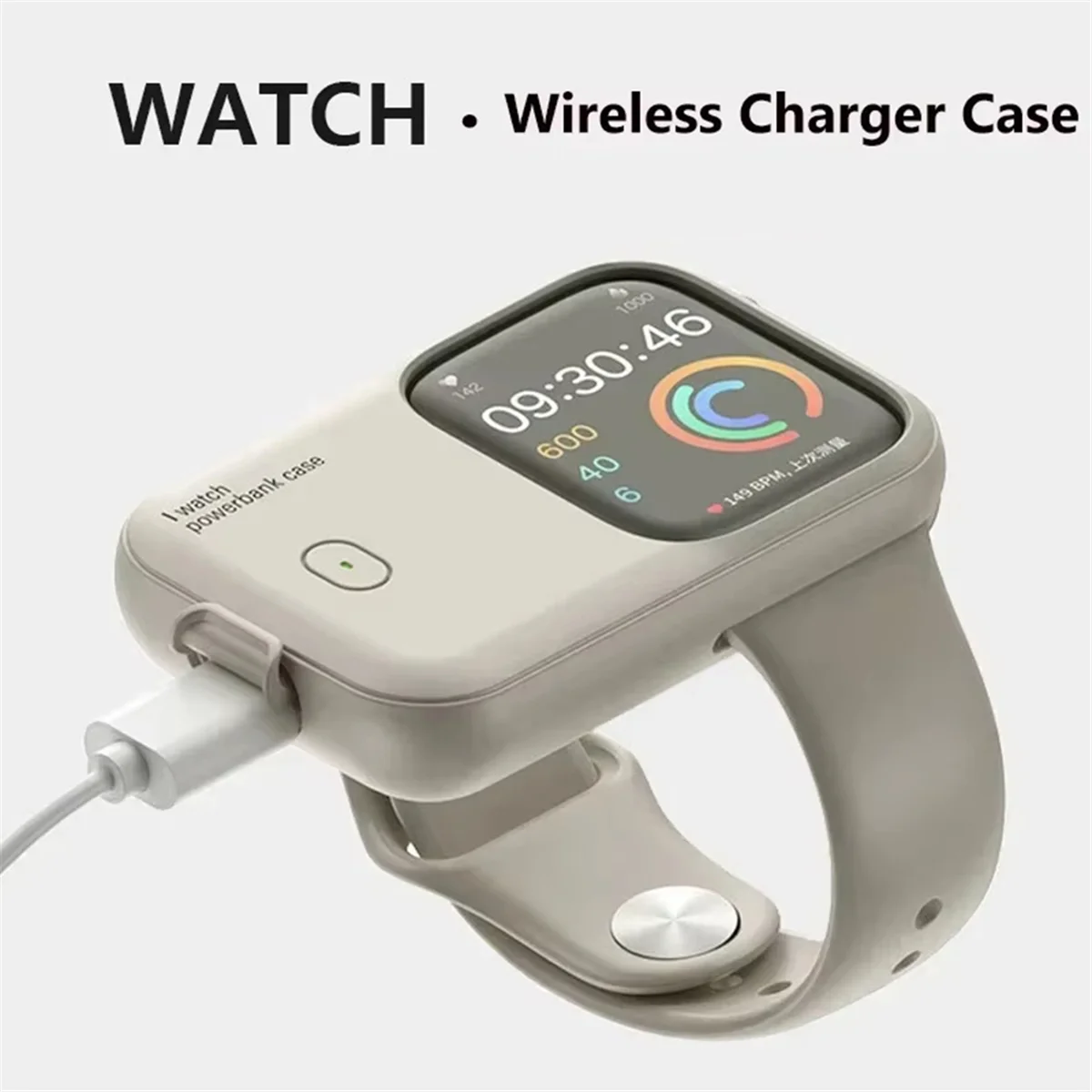 

ABNJ For Watch Wireless Charger 40/41/42mm Smart Outdoor Sports Portable Wearable Wireless Charging Bank Brown