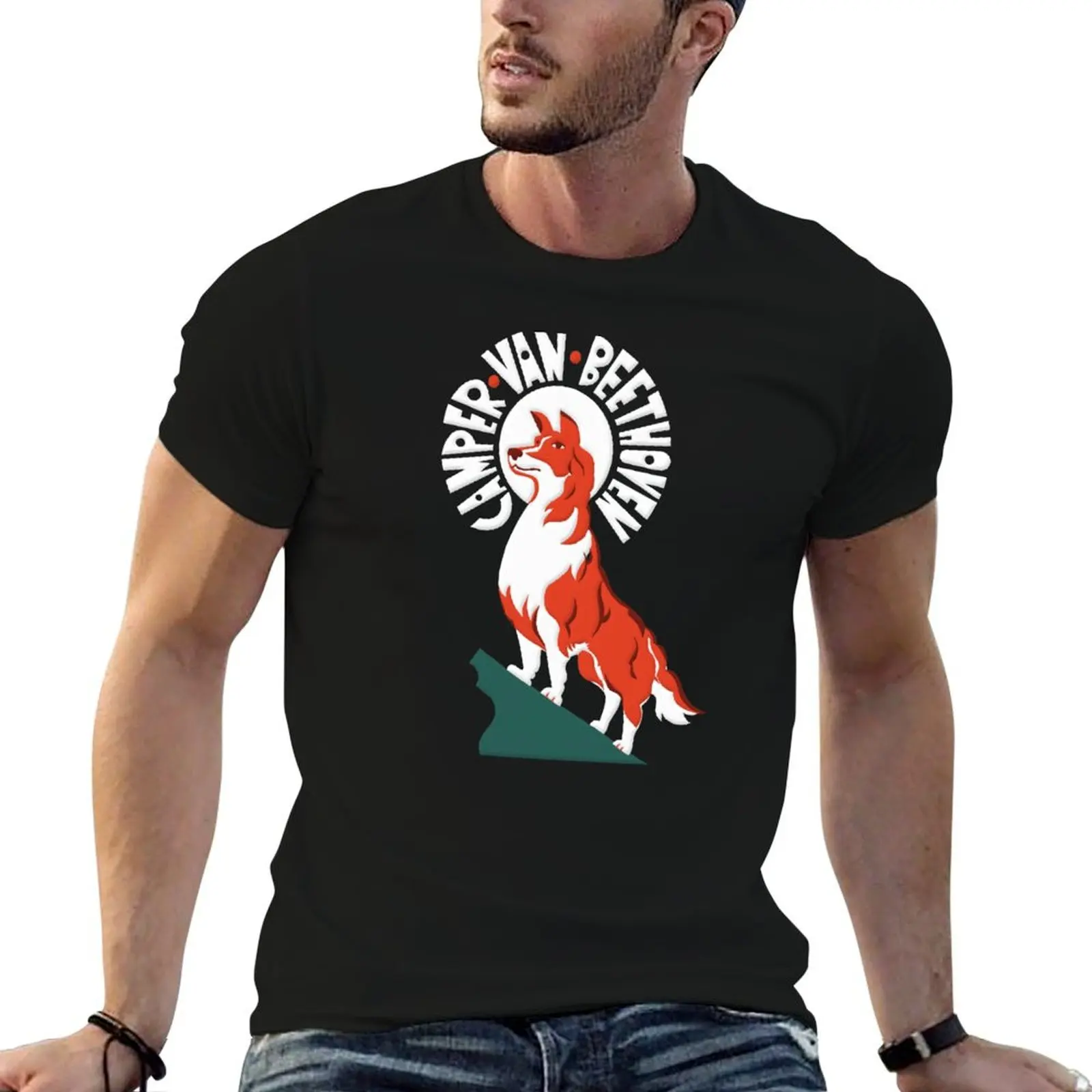 Camper Beethoven Dog T-Shirt Plus Size Quick Dry Sports Tee