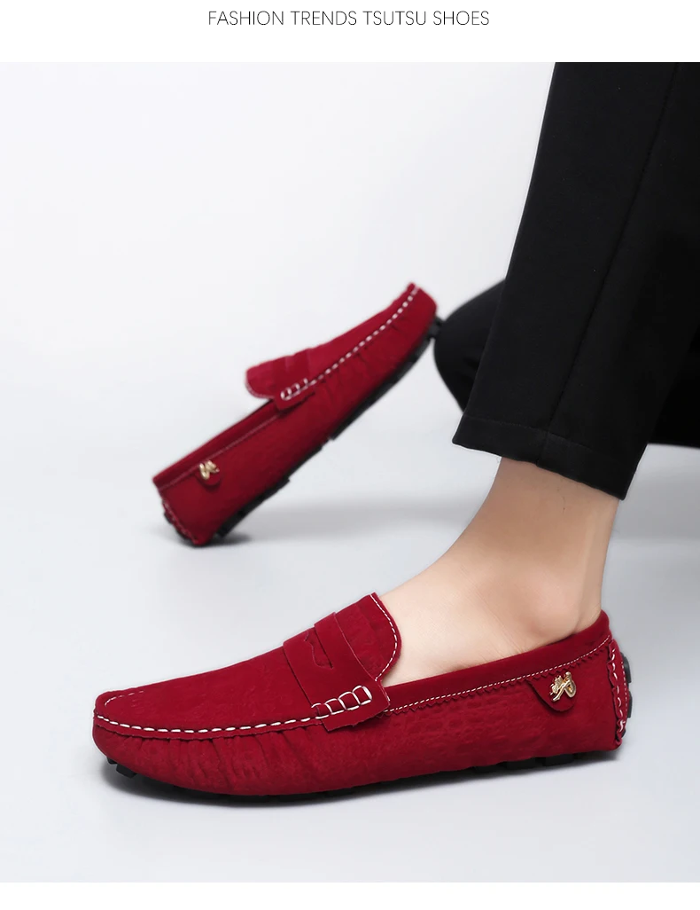 2025 Neues Modell Handgefertigte Loafer für Herren, Leichter Luxus Krokodilmuster Trendige Vielseitige Slip-On Freizeitschuhe, Unisex Fahr- und Modeschuhe – Detail 18