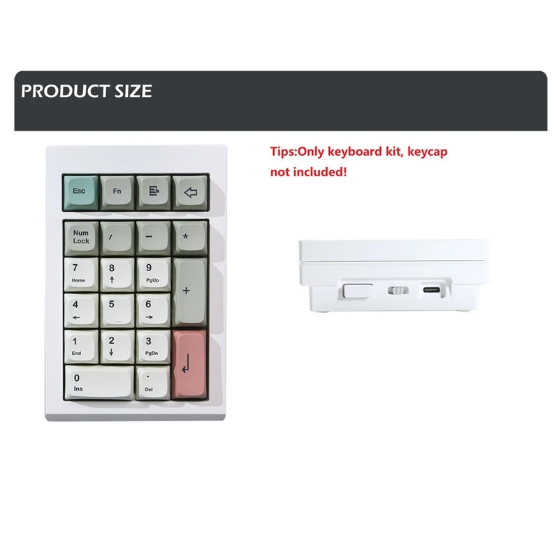 LMK21 Bluetooth Wireless Keyboard Kit VIA Programmable Gasket Hot Swappable Number Pad Hot Swap Number Keyboard Kit