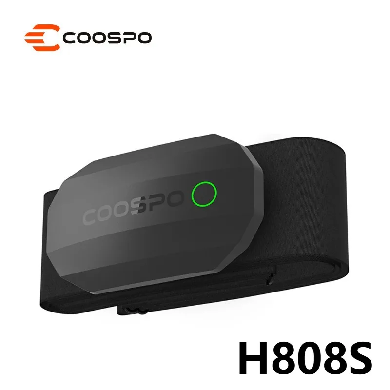 COOSPO H808S Heart Rate Monitor Chest Strap ANT+ Bluetooth Dual Mode 300H Battery IP67 Waterproof 15g Lightweight for Cycling
