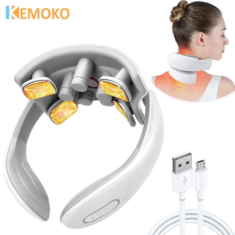 

Neck Massage Heating Hot Compress Magnetic TENS Low Frequency Pulse Portable Pulse Shoulder Back Neck Acupoint Massager Care