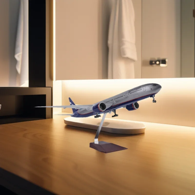 

Simulation Toy 1:157 Scale 777 47CM Aeroflot Boeing 777 Airlines Diecast Model Aircraft Model Resin Material Collectible Gift