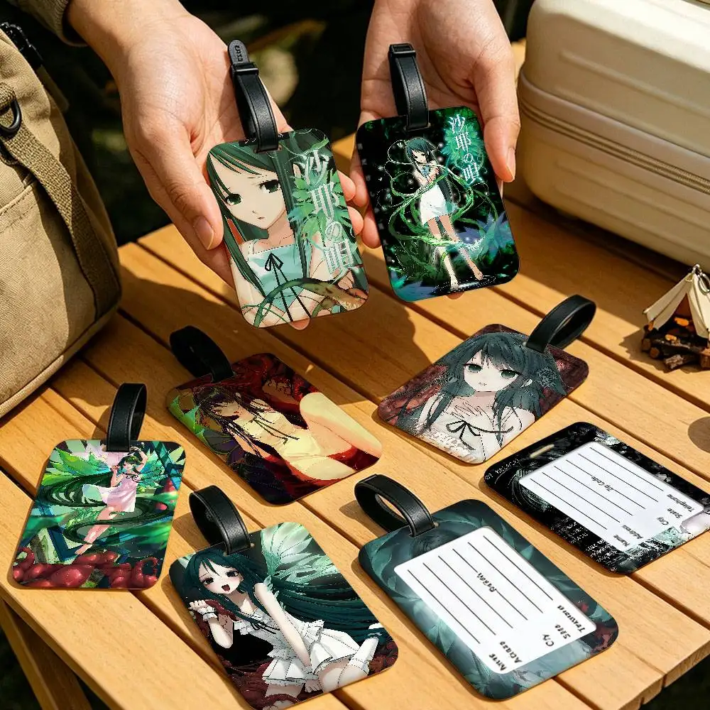 S-Saya No Uta The Song Of Saya Universal PVC Luggage Tag Anti lost With Information Card Suitcase Backpack Identification Label