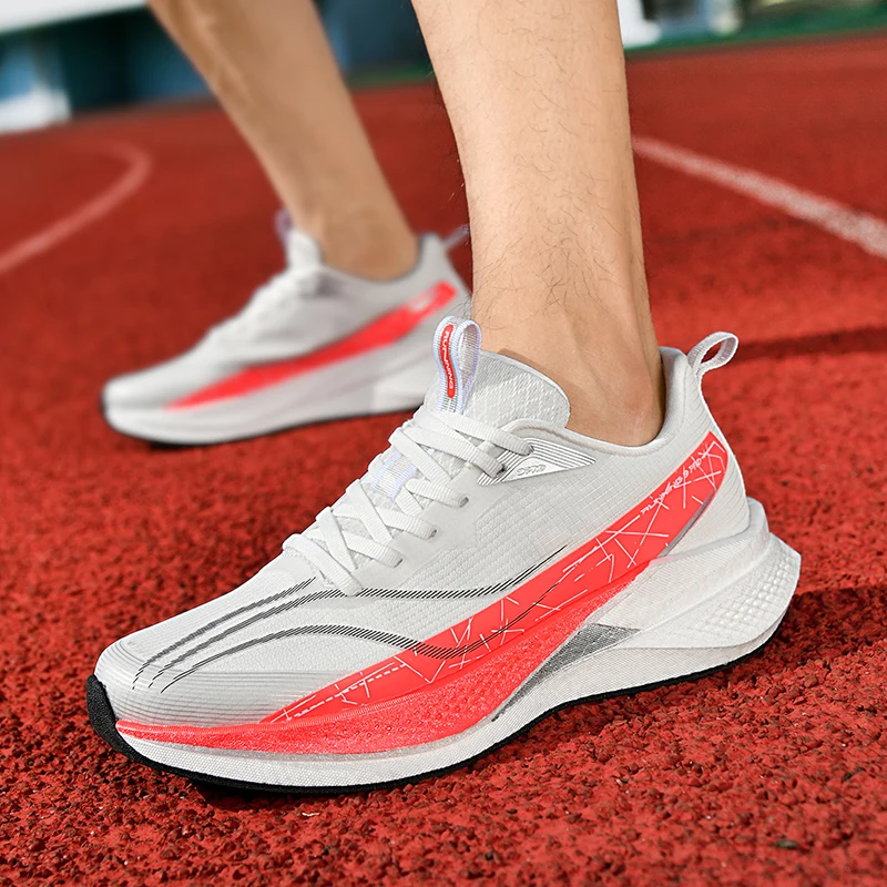 メンズスポーツシューズ-スニーカージム学生ランニングシューズ男性マラソンレーシング衝撃吸収陸上競技トレーニングシューズ女性用
