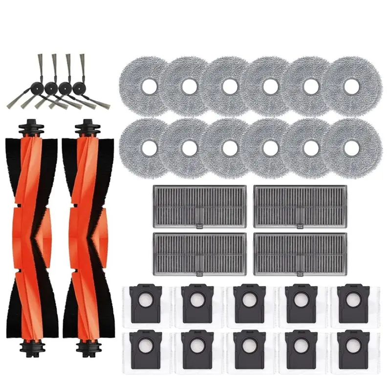 

AEE8-Для Dreame X40 Ultra/L40 Ultra/MOVA P50 Pro Ultra Запасные части Аксессуары Основная боковая щетка Фильтр Швабра Тканевый мешок для пыли