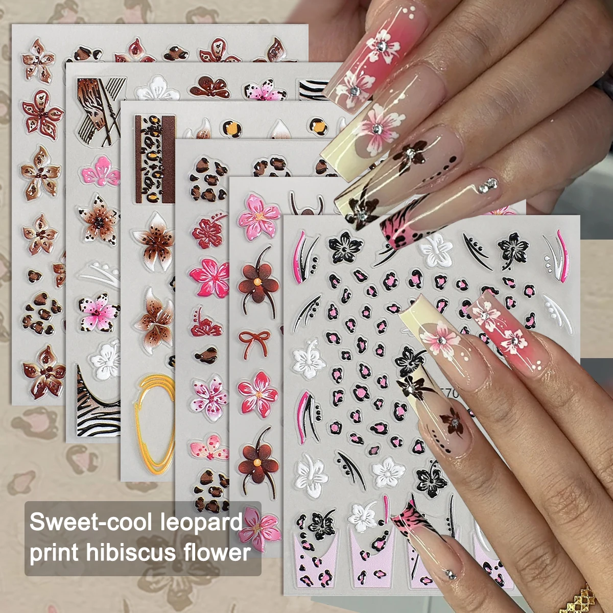 Nail Art Zebra - Adesivos de Unha 5D com Estampa