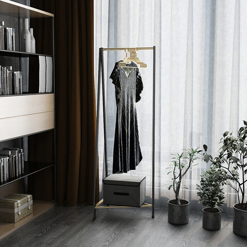 Luxury ins coat rack floor-to-floor living room bedroom clothes rack simple modern corner clothes storage rack for home use.