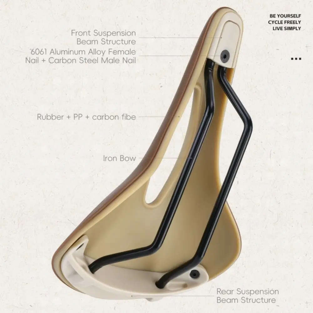 

Soft Saddle Bicycle Saddle Steel Rail Hollow Cushion Ergonomic Cycling Saddle Wear-resistant Carbon Bike Seat Cushion MTB