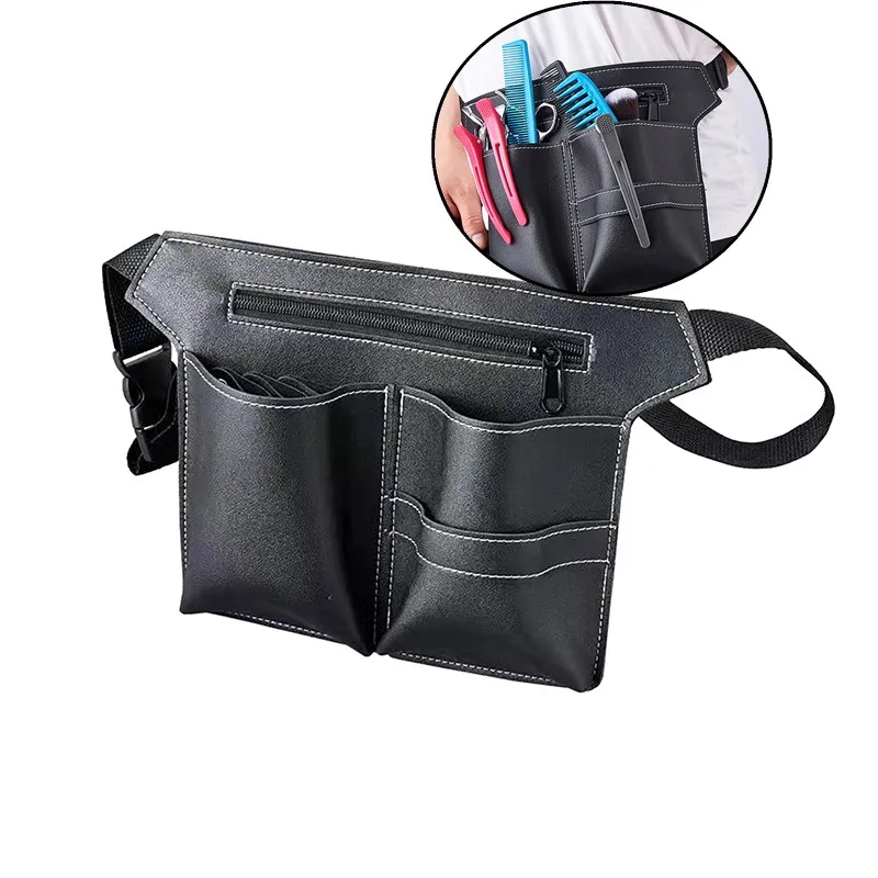

1pc Hair Scissor Bag Clips Comb Case Hairdressing Barber Bags Holder Tool Salon Waist Pack Belt PU Leather Styling Tools