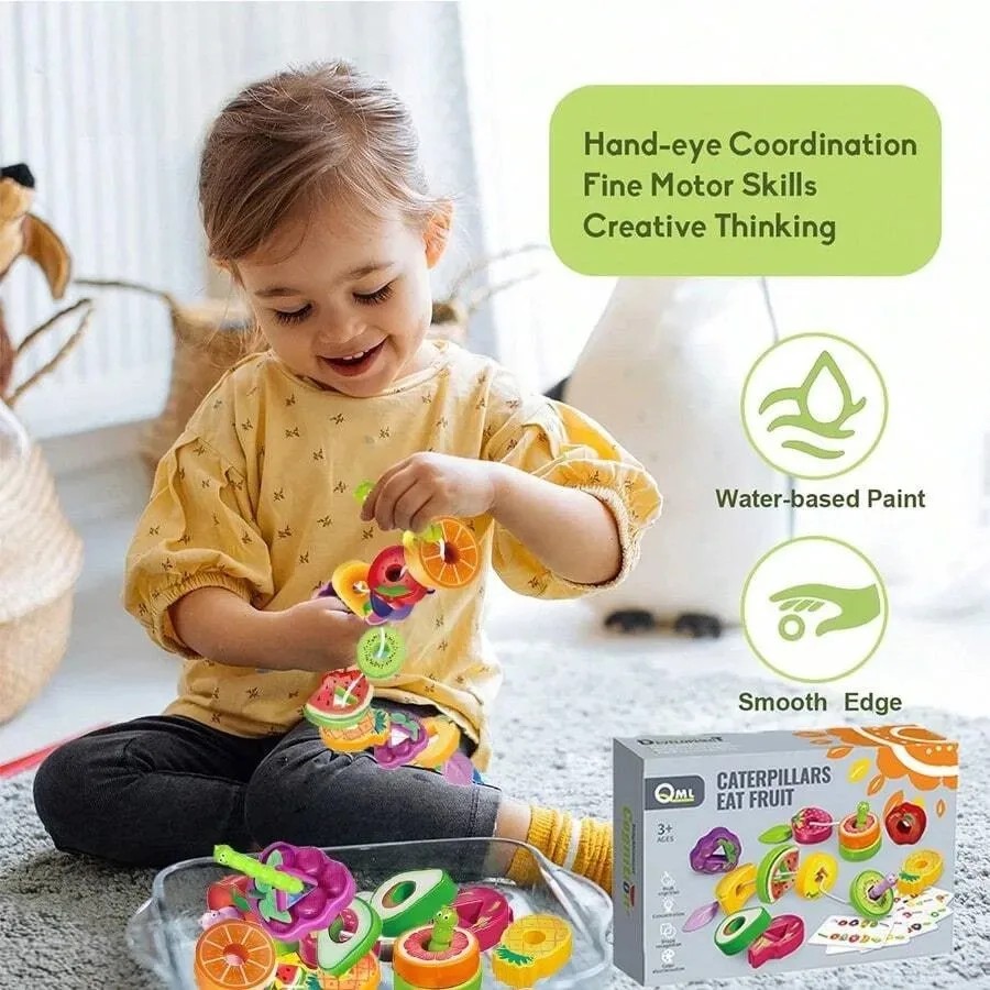 

Fruit Skewer Game Eat Bug Toy, Educational Puzzle Tool, Desktop Interactive Logic Thinking Toy, Educational Fun for Kids