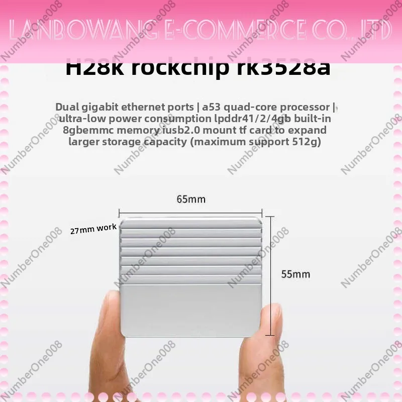 H28K RK3528A Dual Gigabit Open Source Development Board Low Power Mini Router CNC Metal Case 4K Decode