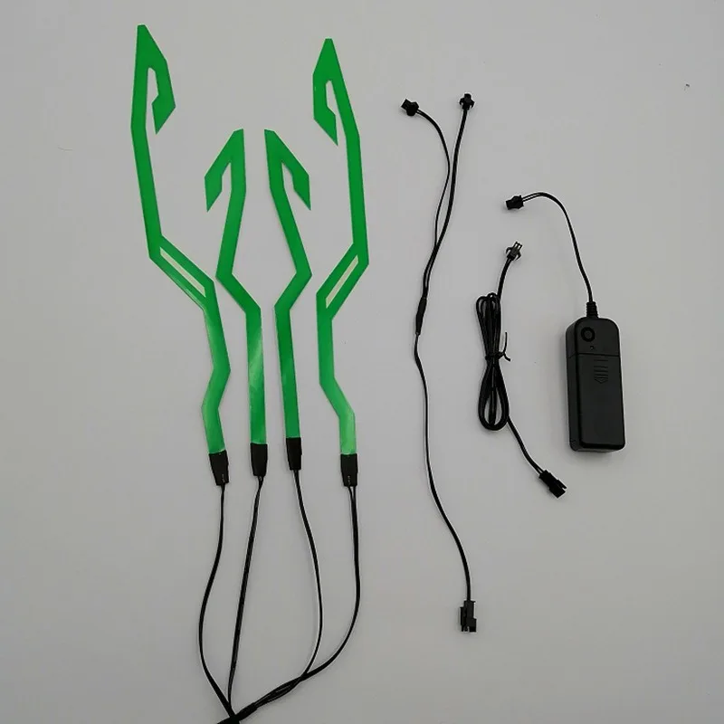 Motorhelm Lichtgevende strip Lichtstrip Eén ondersteuning Vier helmlichtbatterij