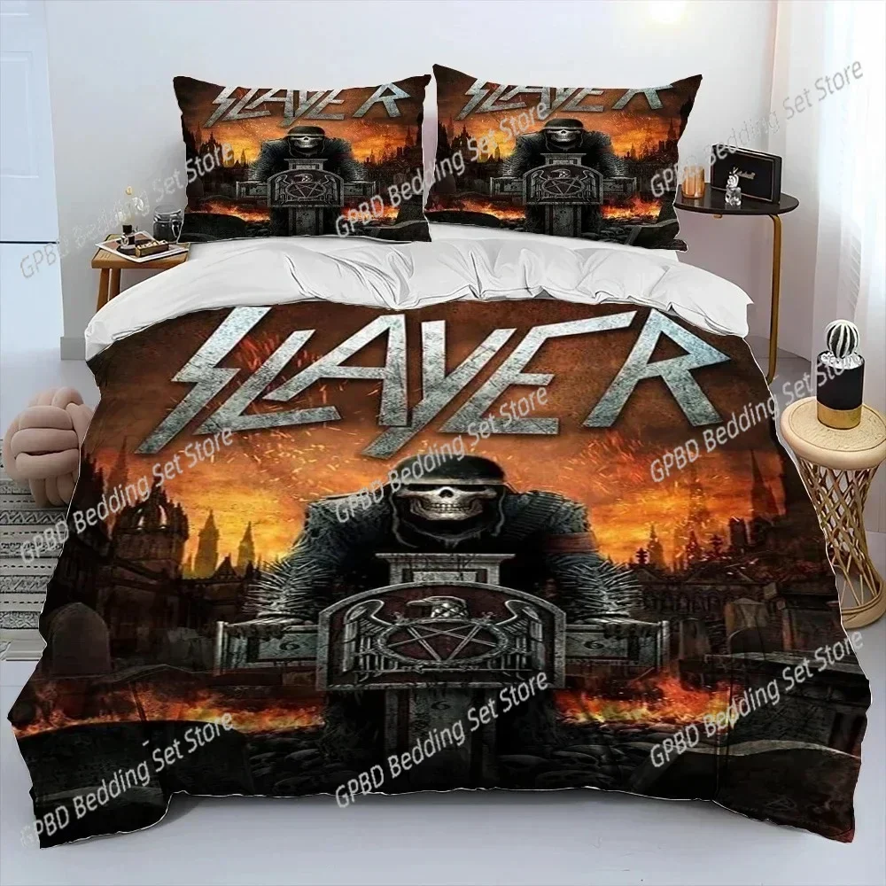 

Slayer Heavy Metal Band 3D NEW Duvet Cover Pillowcase Bedding Set Adult Boy Girl Bedroom Decoration Children Single Double Large