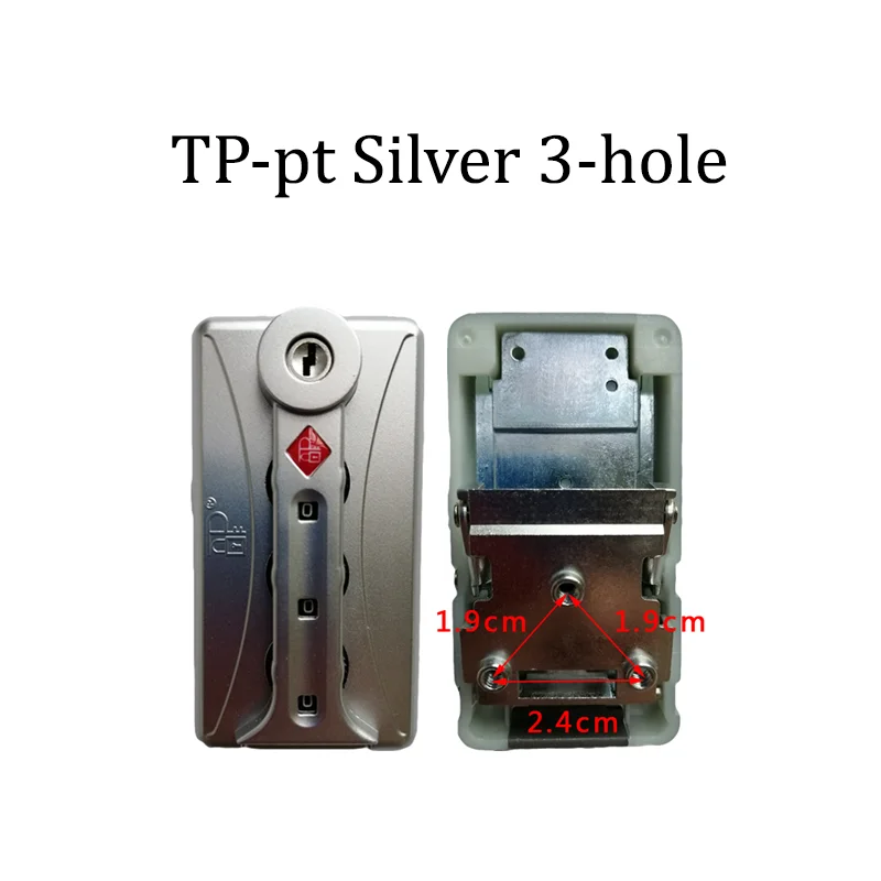 For TP-pt 3-hole lock Original Baggage Customs Lock Luggage Accessories Combination Lock Simple Portability Anti-theft Security